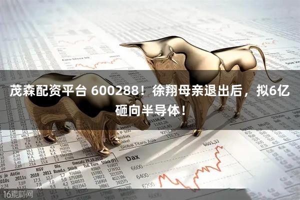 茂森配资平台 600288！徐翔母亲退出后，拟6亿砸向半导体！