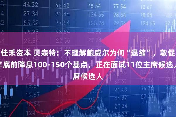 佳禾资本 贝森特：不理解鲍威尔为何“退缩”，敦促年底前降息100-150个基点，正在面试11位主席候选人