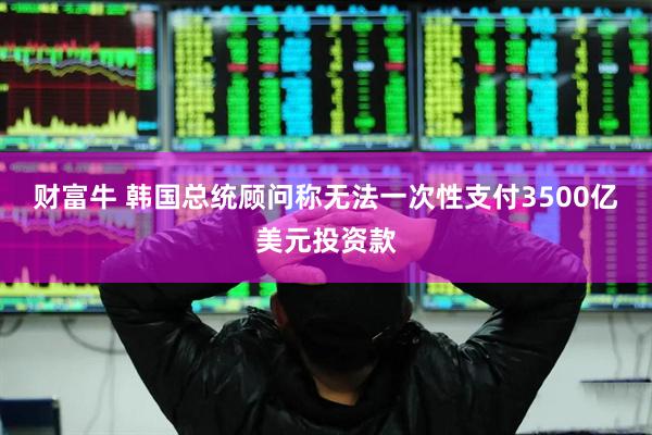 财富牛 韩国总统顾问称无法一次性支付3500亿美元投资款